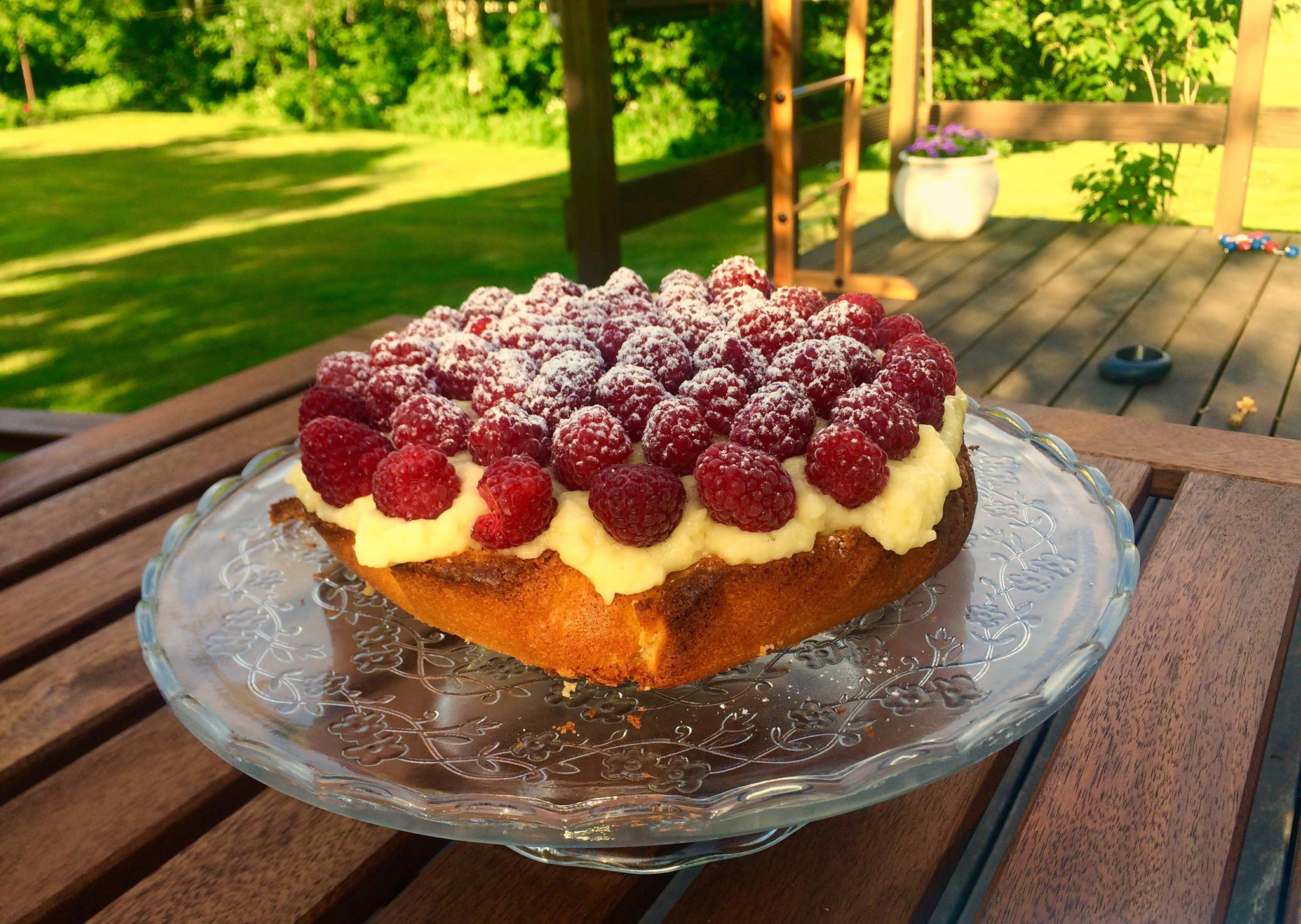 Hindbærtærte på Kullemosegaard